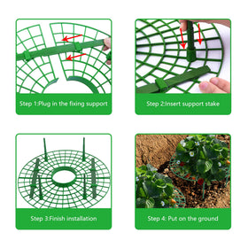 Iceyyyy strawberry stand stakes provide sturdy support during growth.