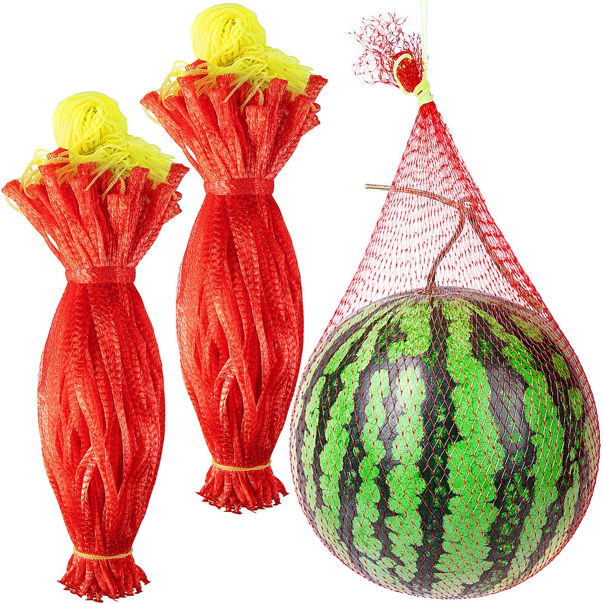 Iceyyyy 100-pack watermelon nets for reusable fruit storage and eco-friendly packaging.
