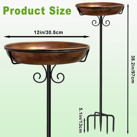 iCHKED 38In bird bath bowl removable for quick cleaning and refilling.