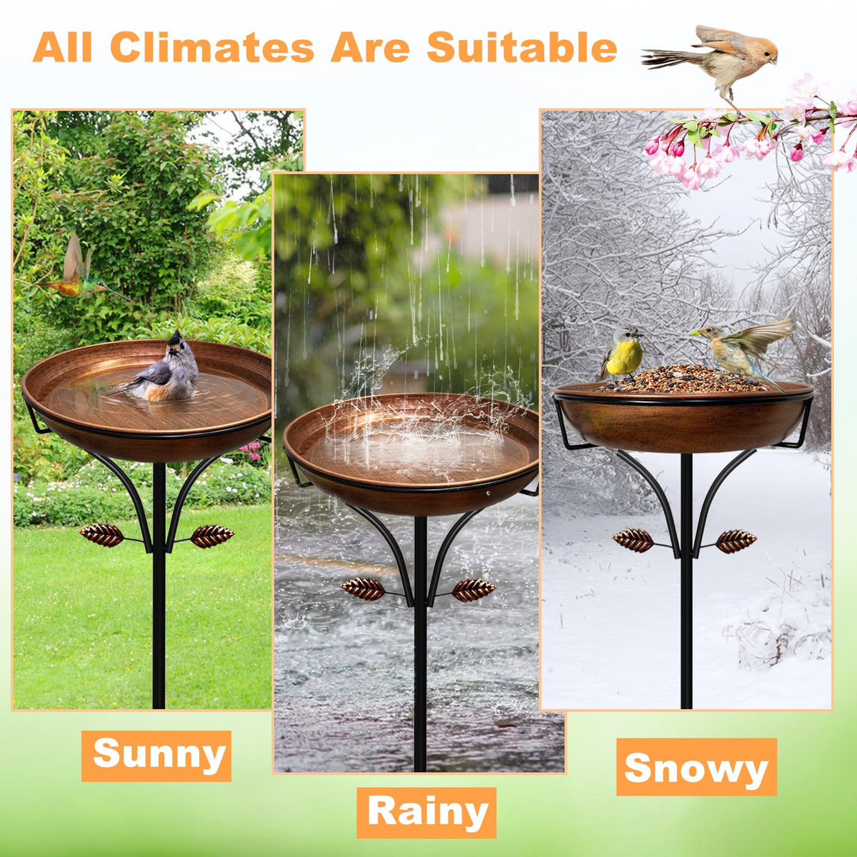 iCHKED leaf-design garden decor invites birds while enhancing outdoor spaces