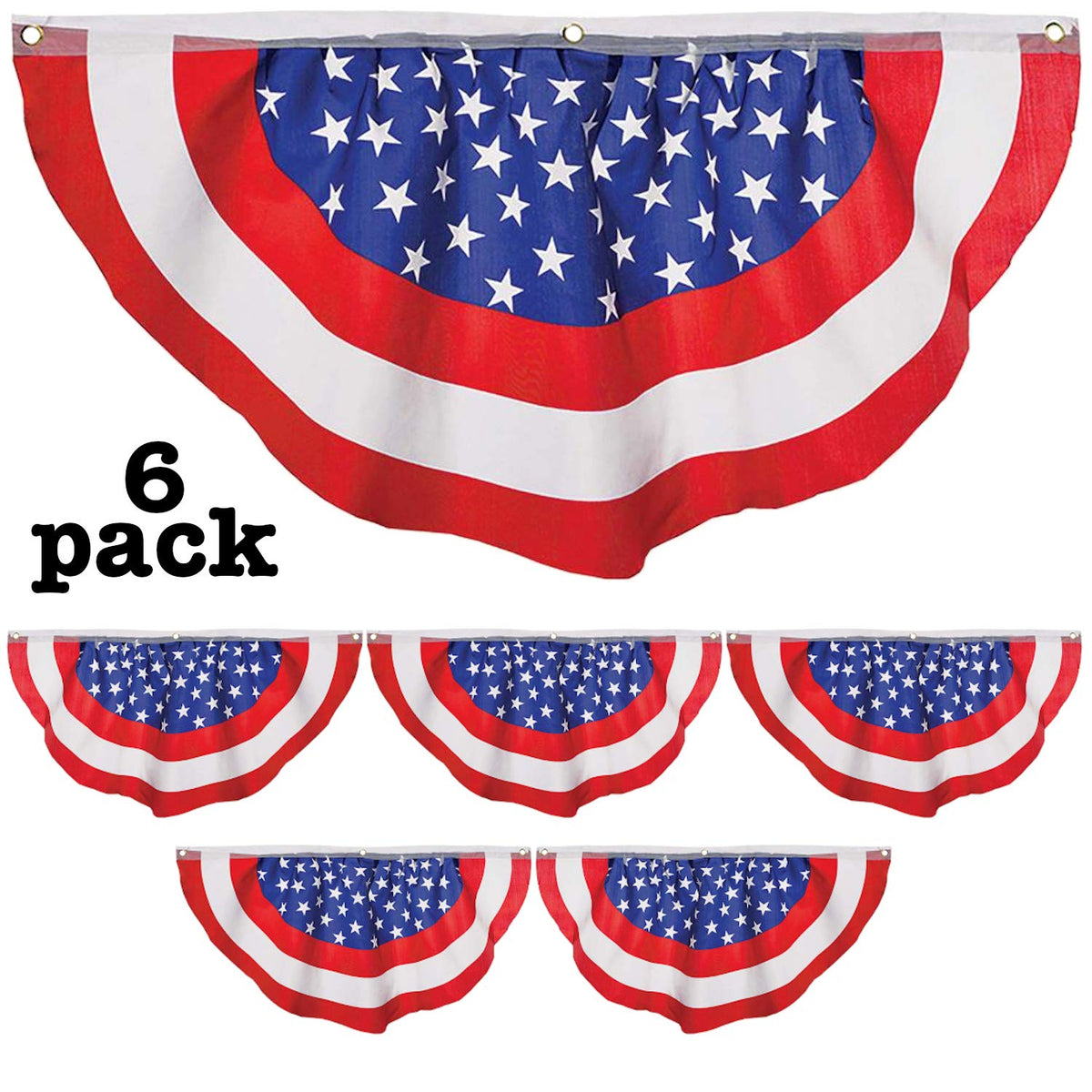 Iconikal flag banner bunting full fan for versatile indoor and outdoor display.