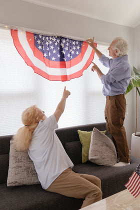 Iconikal six-pack buntings for quick, festive Fourth of July decorating.