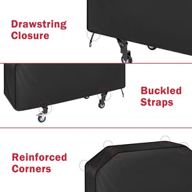iCOVER griddle cover with buckle straps for a secure fit