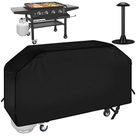 iCOVER 36-inch griddle cover shields your grill with waterproof 600D fabric and PVC coating.