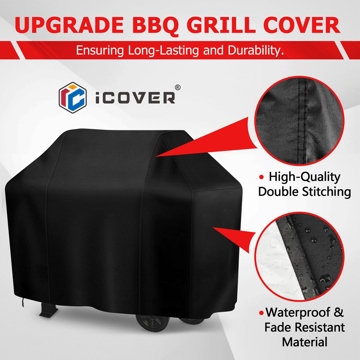 iCOVER all-weather stitching boosts durability through seasons.