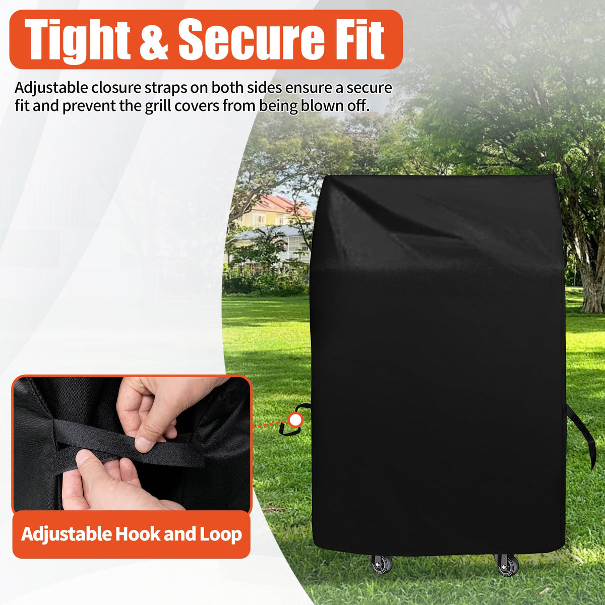 iCOVER all-weather grill cover shields against dust, rain, and snow