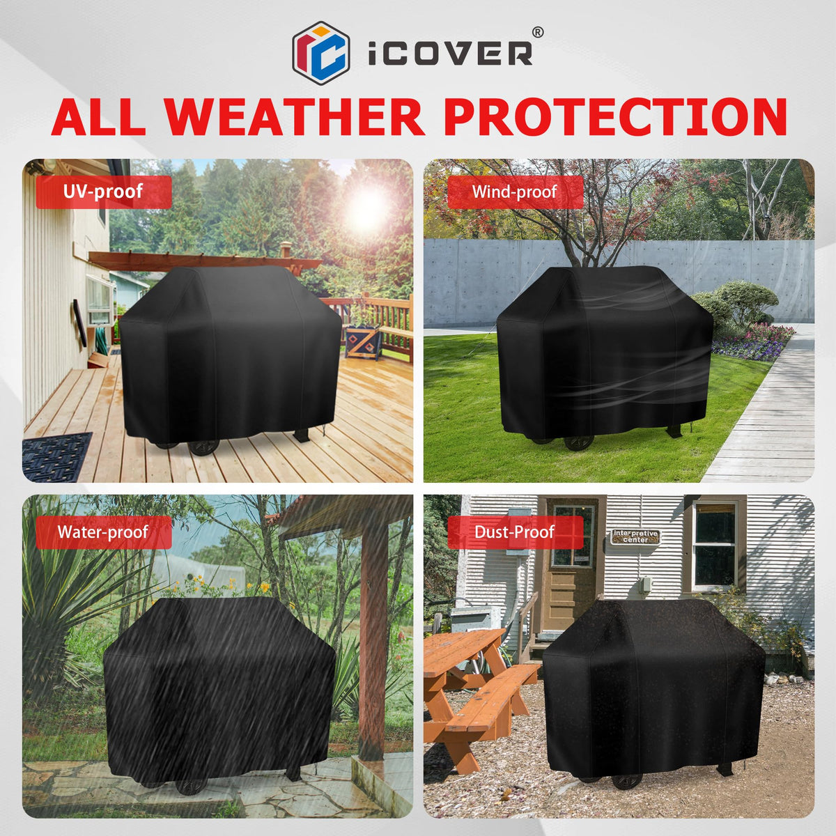 i COVER universal fit covers Weber, Char-Broil, Nexgrill and more grills