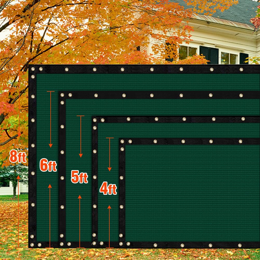 i COVER green privacy screen blends with outdoor decor.