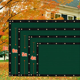 i COVER green privacy screen blends with outdoor decor.