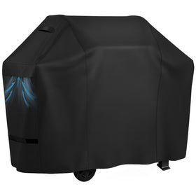 iCOVER 60inch grill cover protects a Weber-style grill from rain and dust