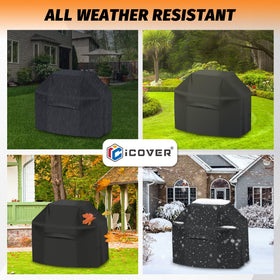 iCOVER fits major brands like Weber and Brinkmann for reliable grill protection