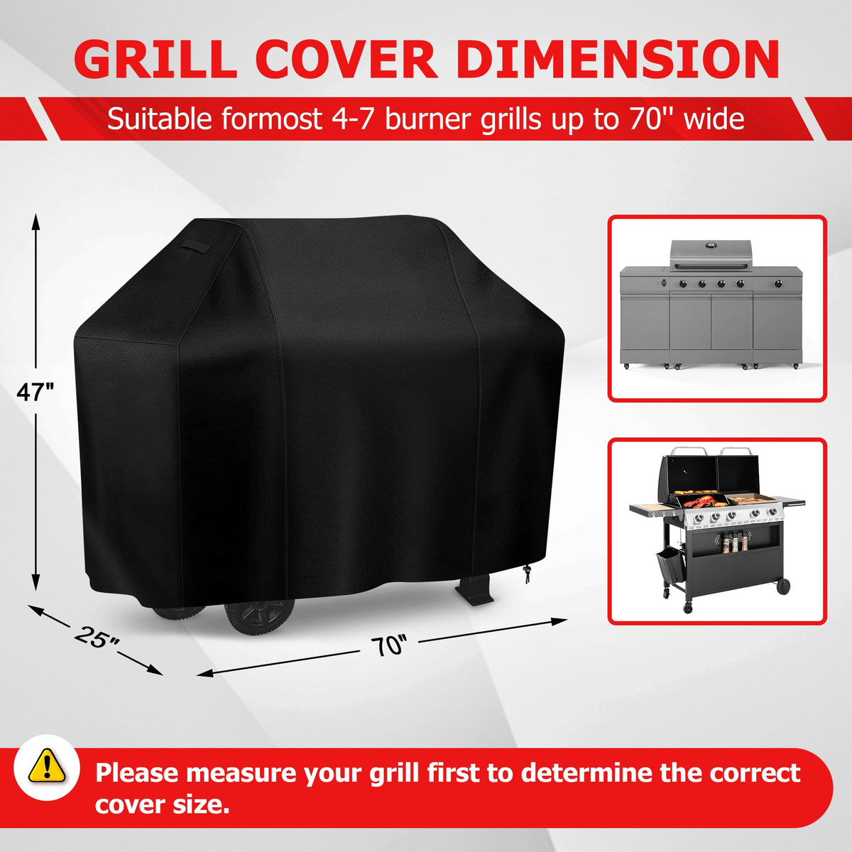 iCOVER waterproof material close-up protecting grills from rain and spills