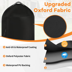 i COVER grill cover with wind strap keeps grill secure on windy days