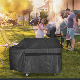 iCOVER offset smoker cover 60inch fabric closeup shows 600D construction