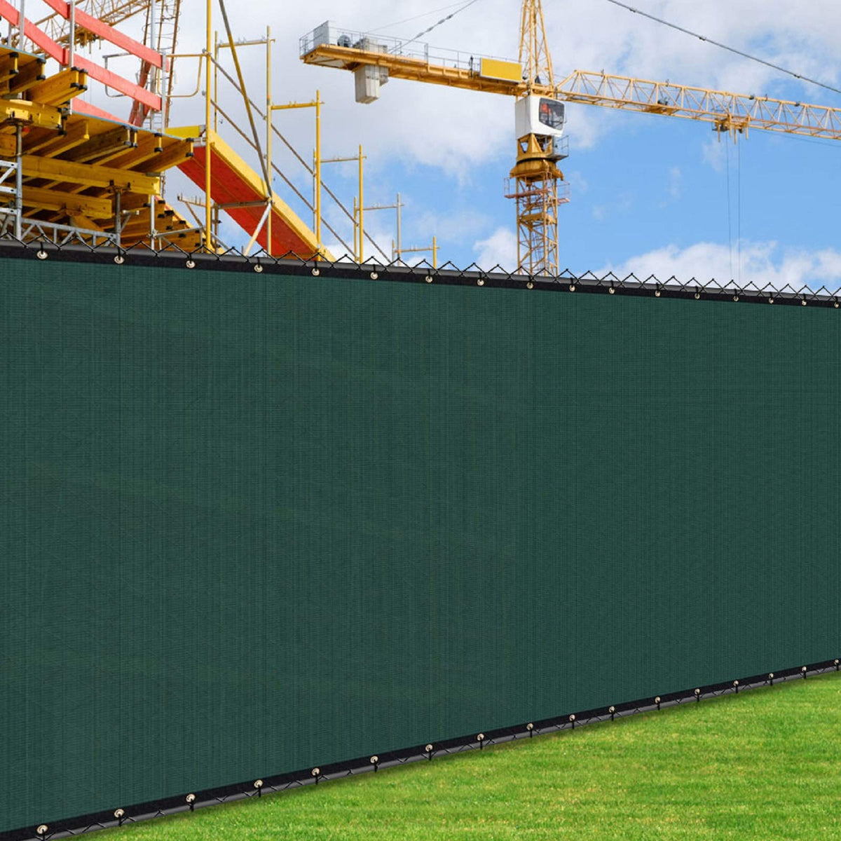 iCover privacy screen fence 4x25ft green blocks view while allowing airflow