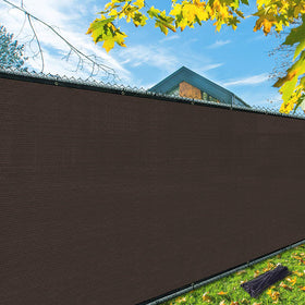 iCover privacy screen on fence blocks view while letting breeze pass