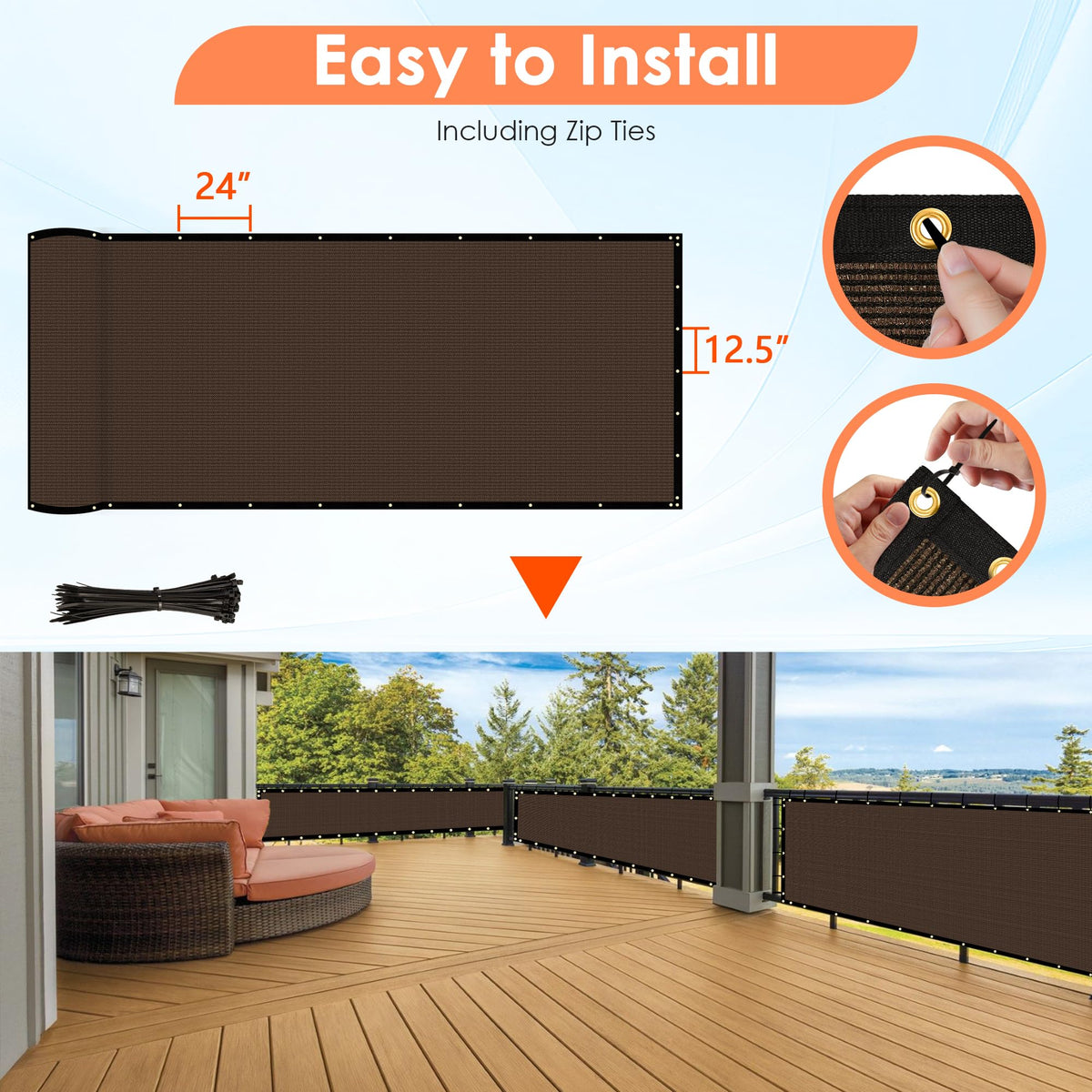 iCover private balcony and patio space setup