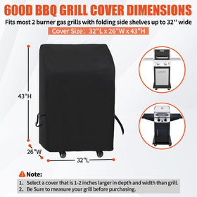 Secure side straps keep iCOVER grill cover in place on windy days.