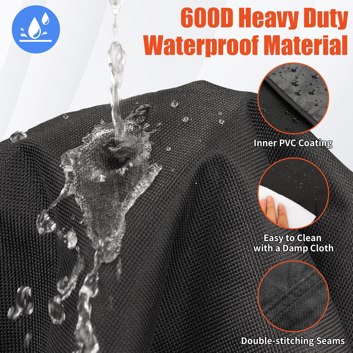 UV-resistant material helps maintain color and durability outdoors.