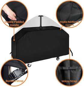 iCOVER 12-inch support pole elevates the cover to prevent pooling on the griddle.