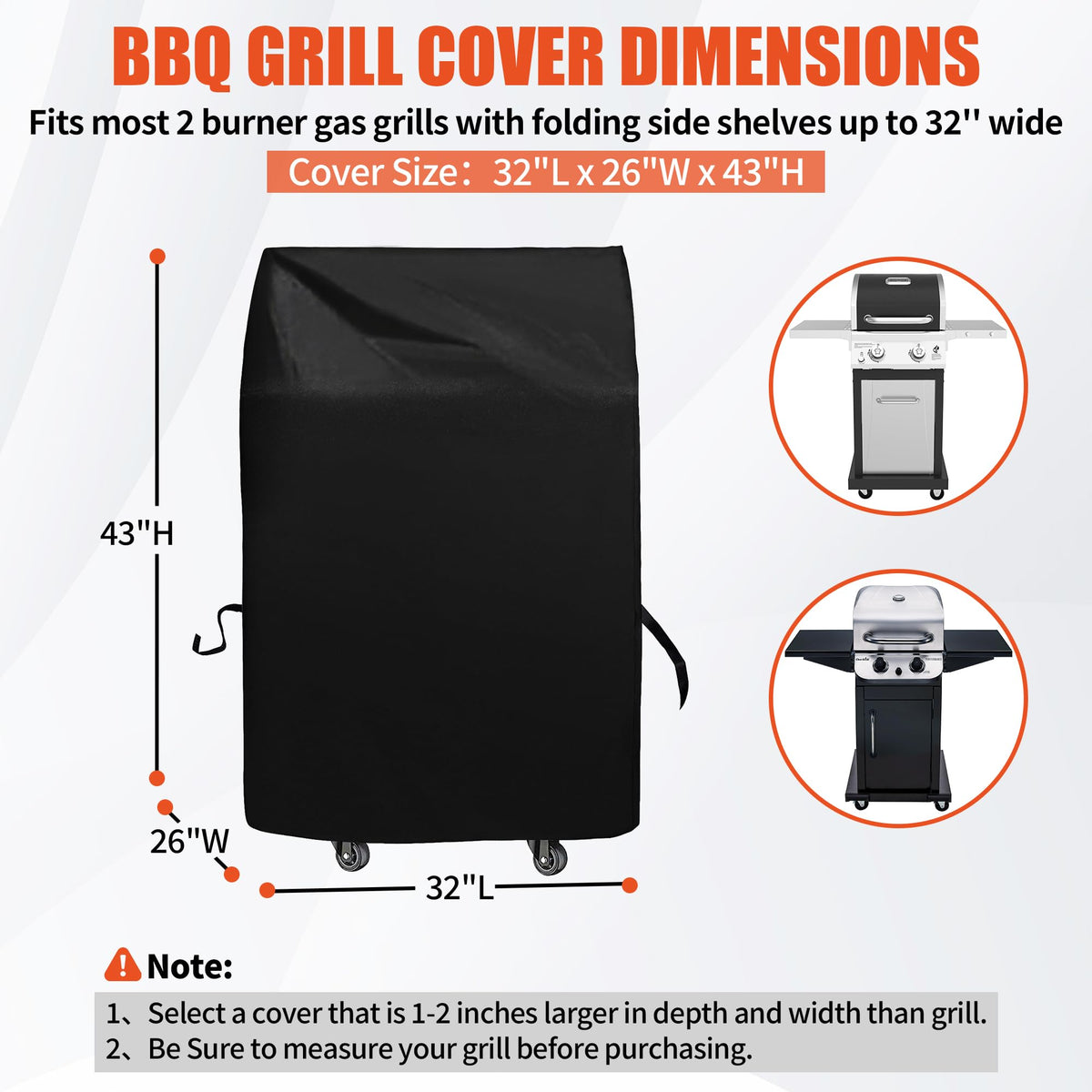 iCOVER two-burner grill cover ensures a snug fit on windy days
