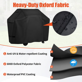 iCOVER wind-resistant design with adjustable straps keeps cover secure on windy days