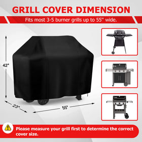 iCOVER waterproof Oxford fabric protects grill from rain and dust.