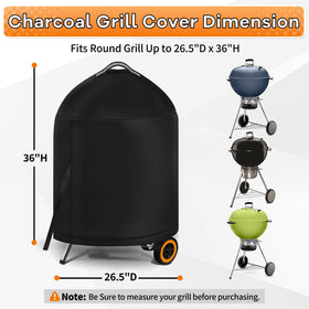 i COVER Weber Jumbo Joe 22 inch grill cover fits and blocks rain