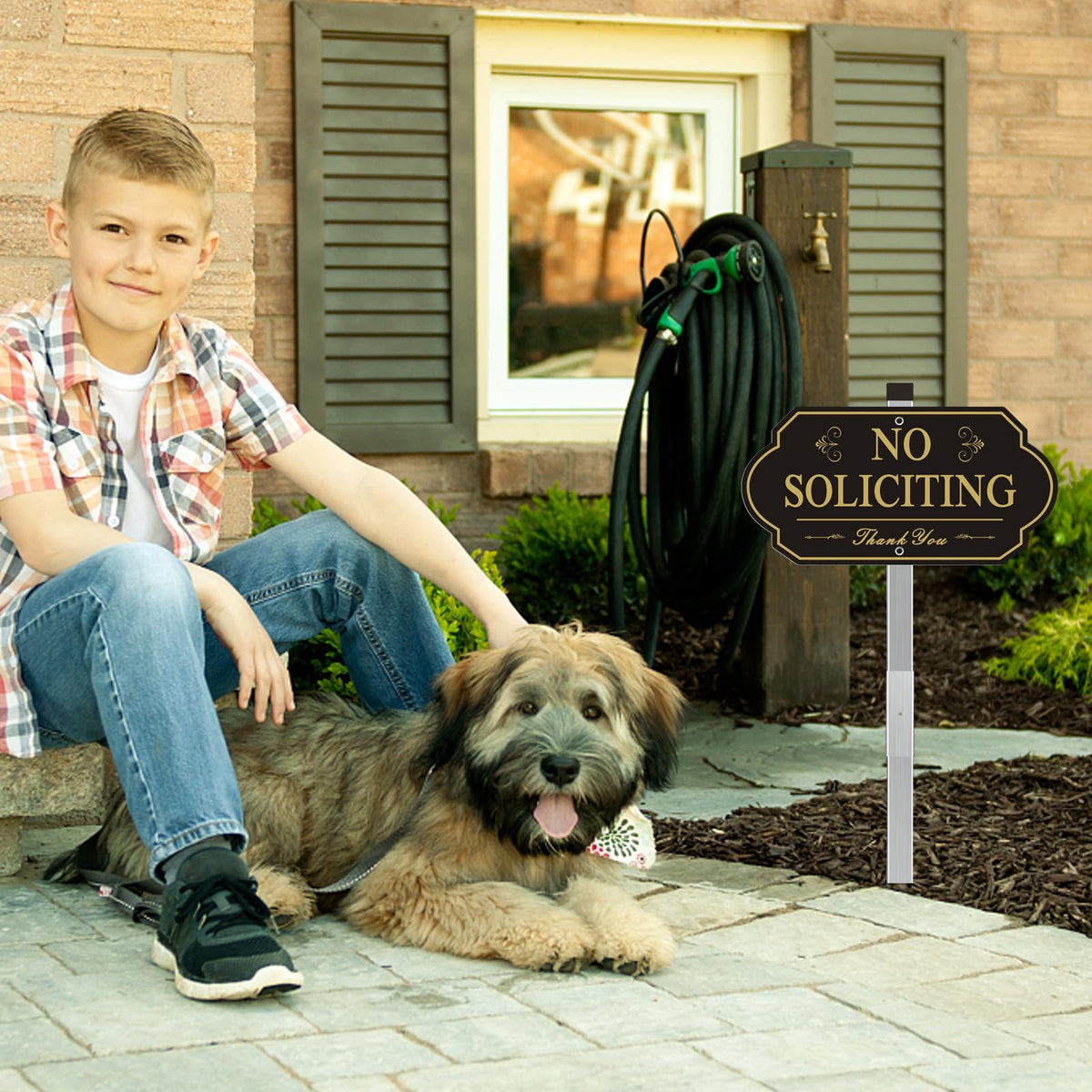 i-CowFun front door mount no soliciting sign for clear entry messaging.
