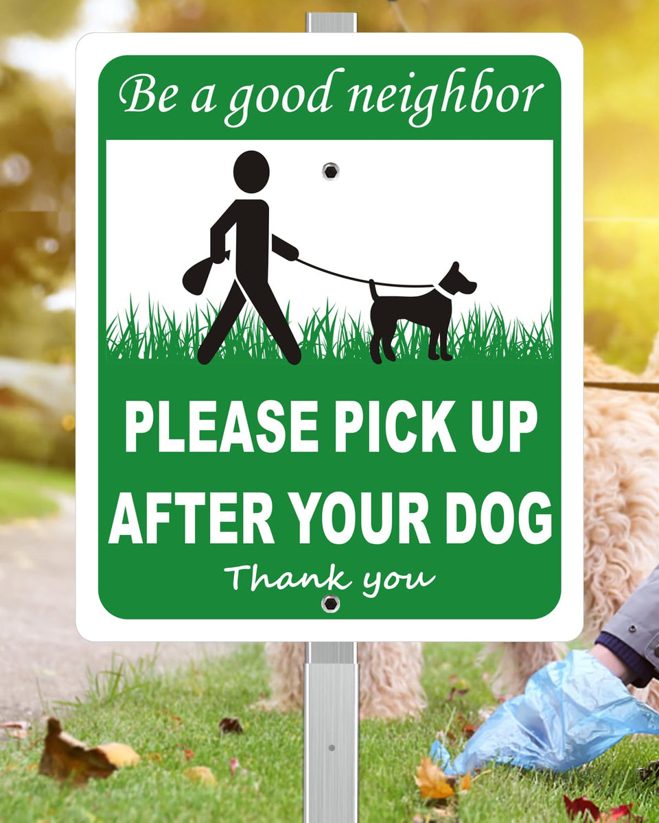 i-CowFun Be a Good Neighbor cyan sign promotes clear curbside messaging