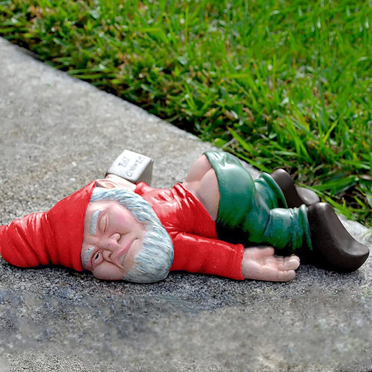 IcyAits funny drunk dwarf garden gnome statue adds whimsy to outdoor spaces.