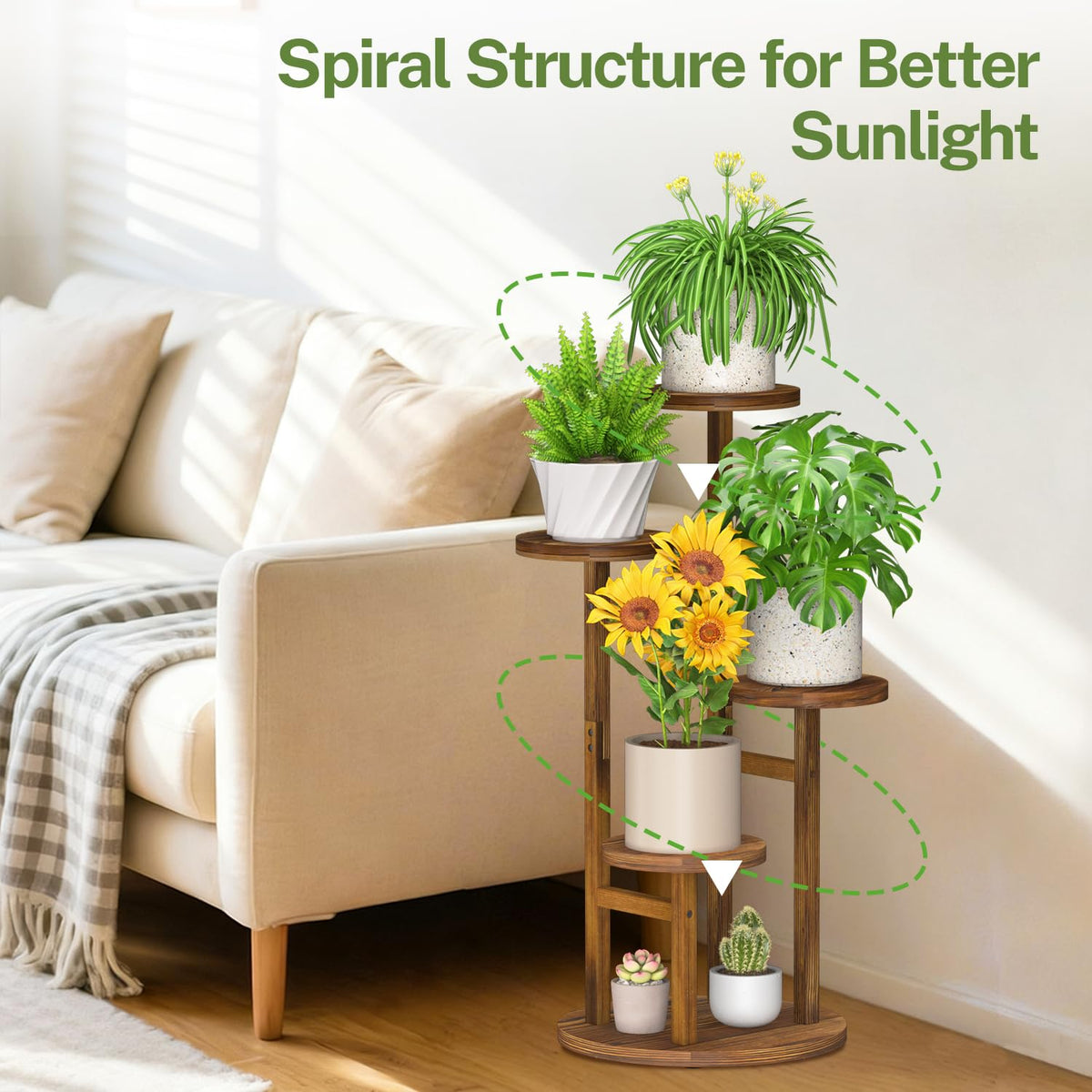 iDavosic.ly easy-assemble plant stand with clear instructions.