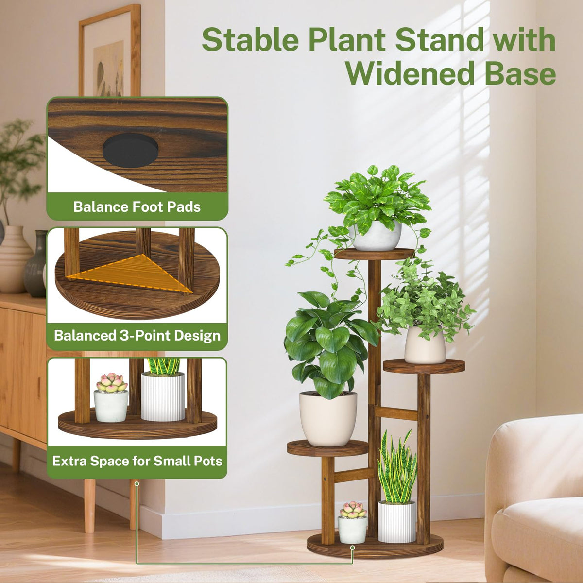 iDavosic.ly 7-8-inch trays accommodate different pot sizes for flexible arrangements