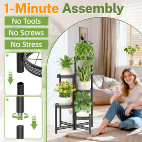 iDavosic.ly folding tall orchid rack for flexible indoor-outdoor placement