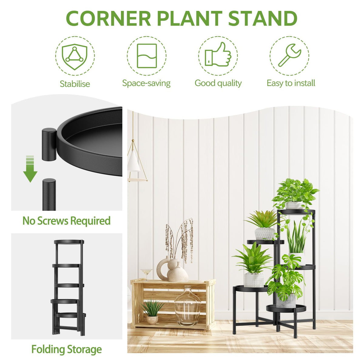 iDavosic.ly folding tall rack for easy storage when not in use.