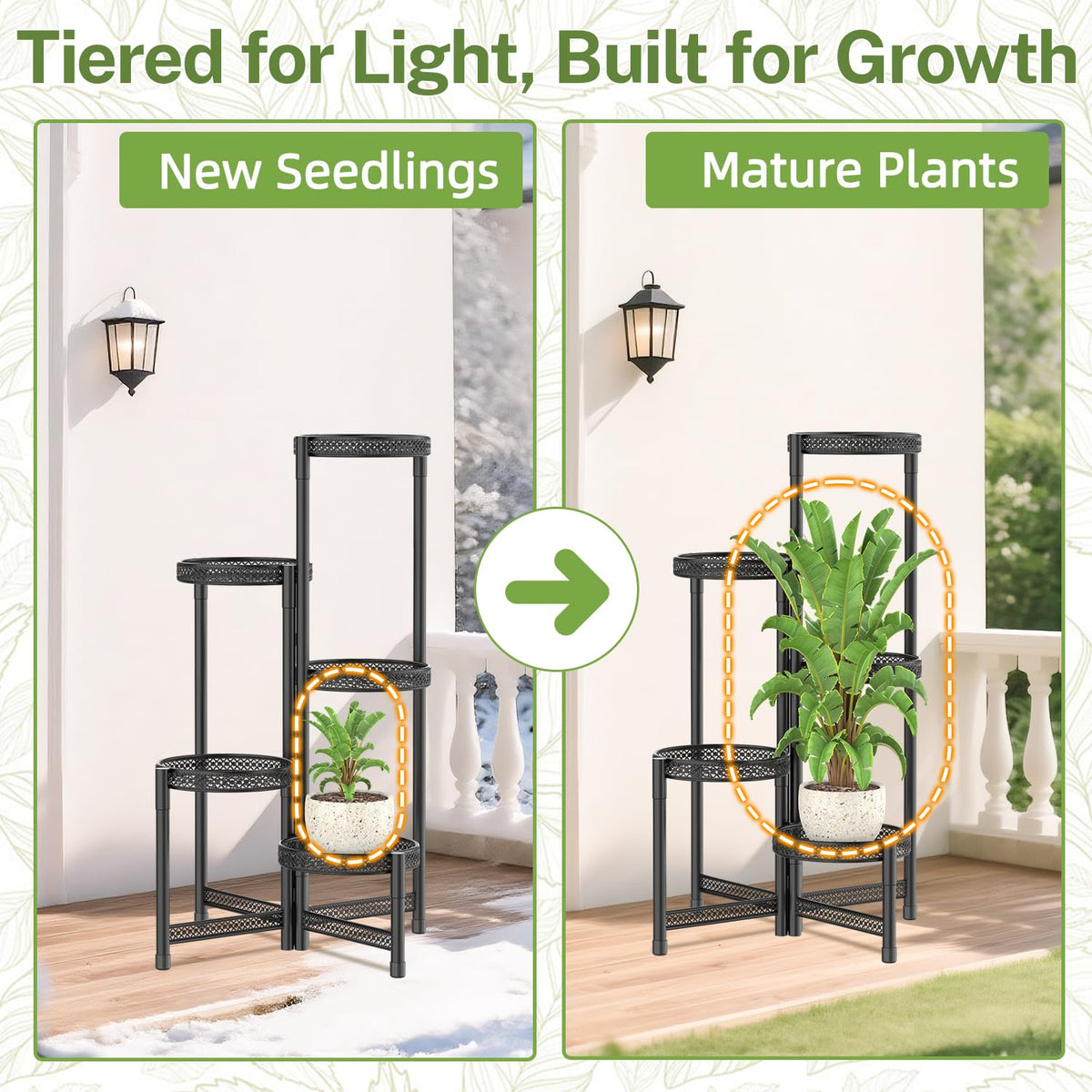 iDavosic.ly tiered design for growing plant displays in small spaces