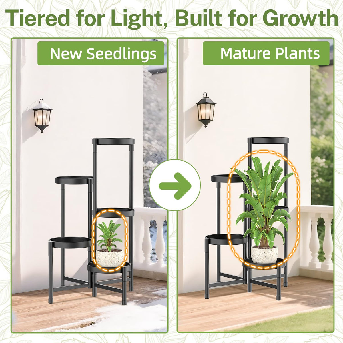 iDavosic.ly seamless trays keep soil and water contained, floors remain clean