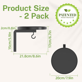 iDavosic.ly wall hanger with two hooks securing planters on a wall