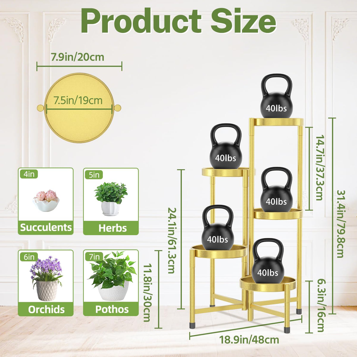 idavosic plant stand waterproof rust-resistant coating protects outdoor display.