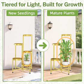 idavosic plant stand seamless trays keep floors clean and tidy.