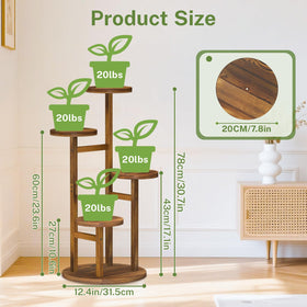 iDavosic.ly wide-base plant stand shows space-saving, multi-tier spacing.