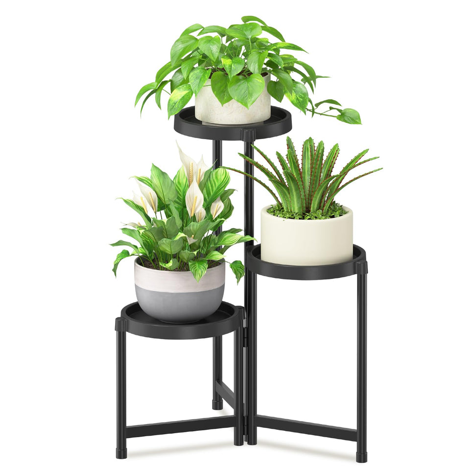 iDavosic.ly 3-tier plant stand tray view for versatile indoor/outdoor display