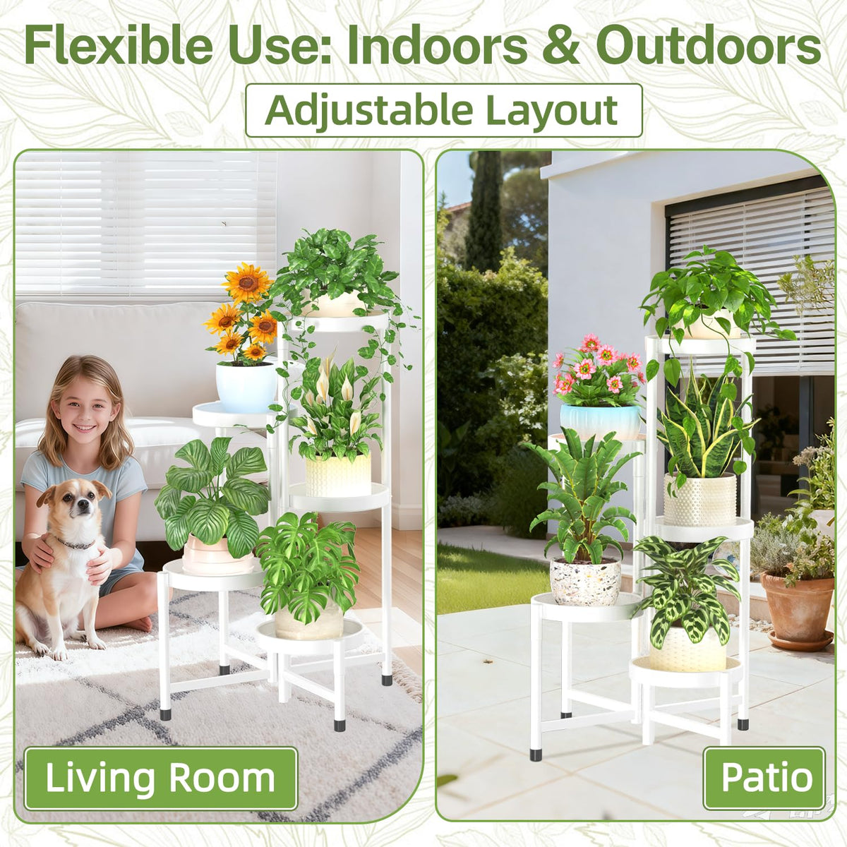 7.9-inch wide trays hold pots up to 7.5 inches and reduce spills.