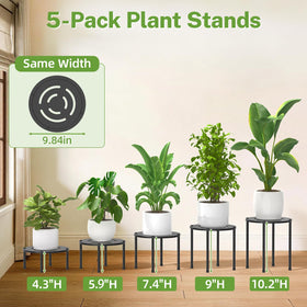 idavosic.ly heavy-duty iron plant stand features a rust-resistant coating for outdoor use.