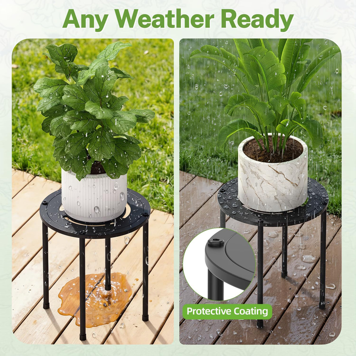 idavosic.ly indoor-outdoor plant stand fits patios, gardens, and porches for versatile decor.