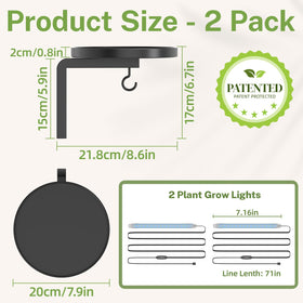 iDavosic.ly metal hanger with two hooks supporting multiple plants securely