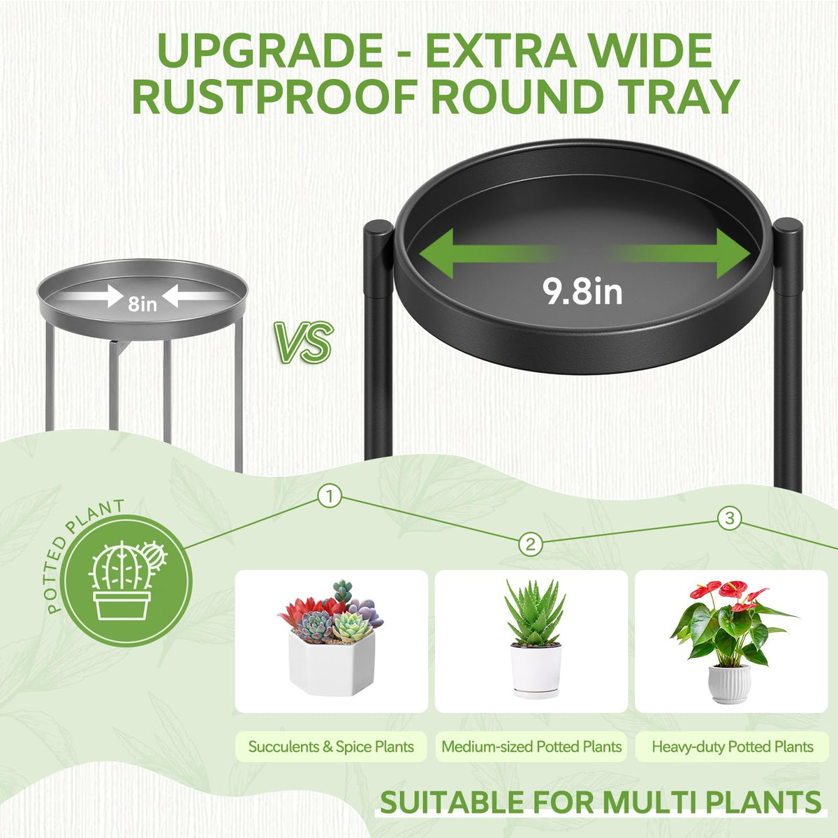 iDavosic.ly sturdy iron frame provides reliable support for heavy planters