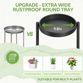 iDavosic.ly sturdy iron frame provides reliable support for heavy planters