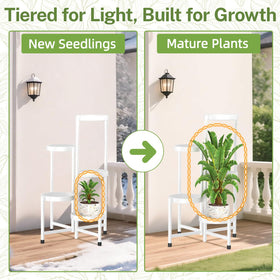 Seamless tray design prevents soil leakage and keeps floors clean.