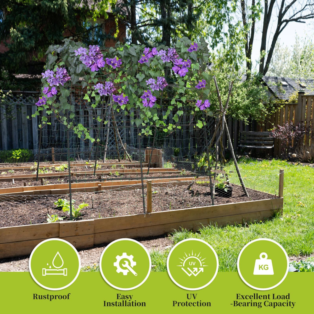 Space-saving garden trellis by IDEA FAMILY fits small outdoor spaces